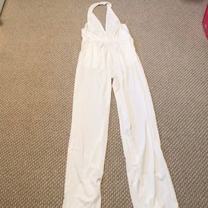 NWT white halter jumpsuit